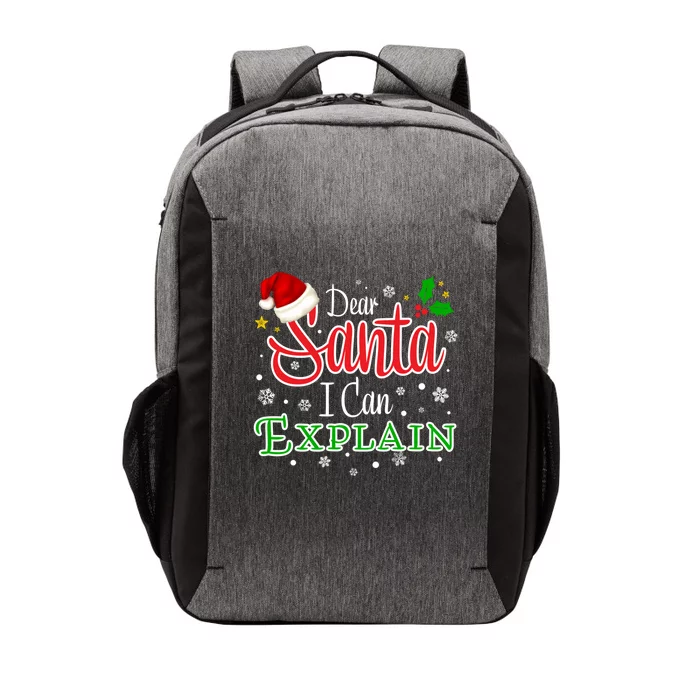 Christmas Dear Santa I Can Explain Funny Santa Claus Joke Funny Gift Vector Backpack