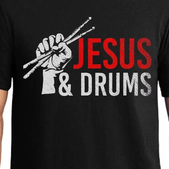 Christian Drummer Savior Devotee Drums Christianity Jesus Pajama Set