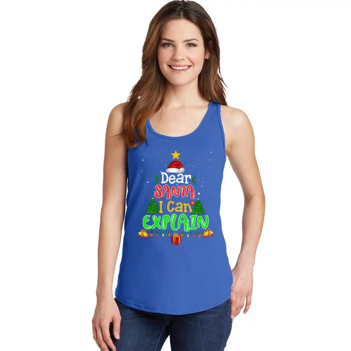 Christmas Dear Santa I Can Explain Funny Santa Claus Joke Gift Ladies Essential Tank