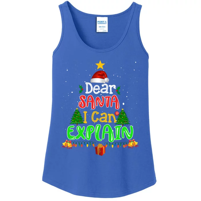 Christmas Dear Santa I Can Explain Funny Santa Claus Joke Gift Ladies Essential Tank