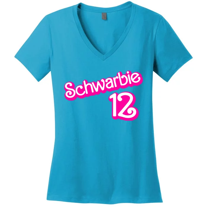 Cute Doll Schwarbie 12 Women's V-Neck T-Shirt