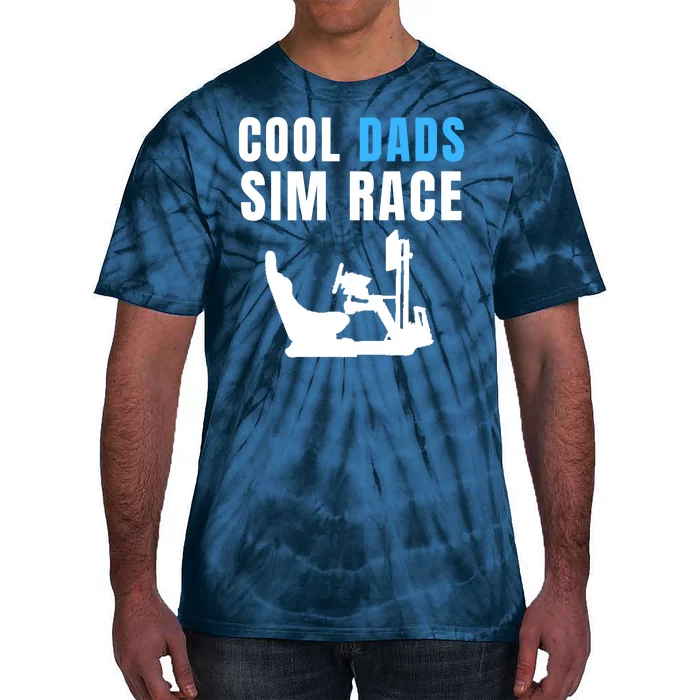 Cool Dads Sim Race Car Racing Sim Gaming Esport Sim Racer Sim Racing Cockpit Tie-Dye T-Shirt