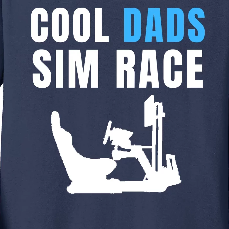 Cool Dads Sim Race Car Racing Sim Gaming Esport Sim Racer Sim Racing Cockpit Kids Long Sleeve Shirt