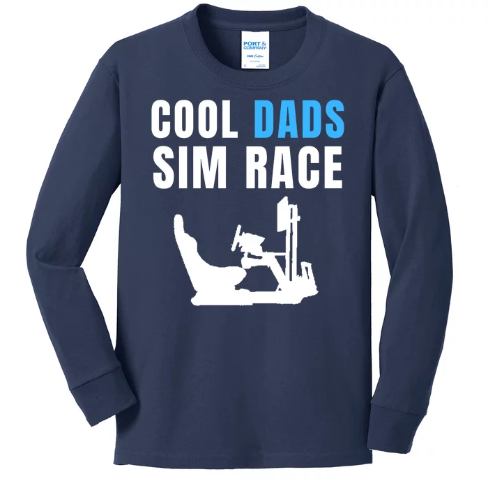 Cool Dads Sim Race Car Racing Sim Gaming Esport Sim Racer Sim Racing Cockpit Kids Long Sleeve Shirt