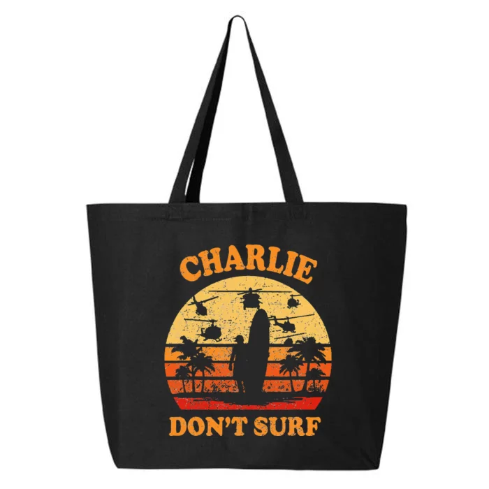 Charlie Dont Surf Military Vietnam War Surf Ops 25L Jumbo Tote