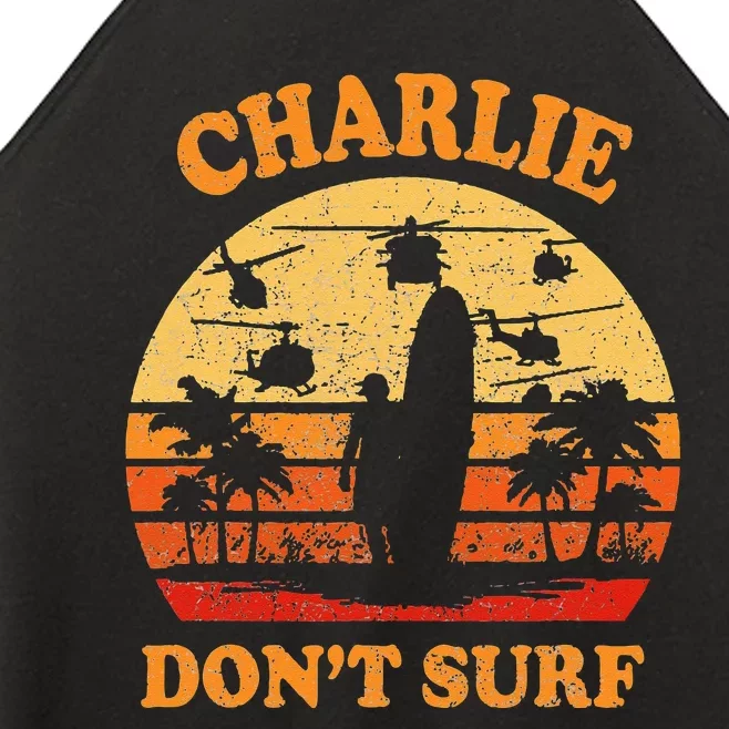 Charlie Dont Surf Military Vietnam War Surf Ops Women’s Perfect Tri Rocker Tank