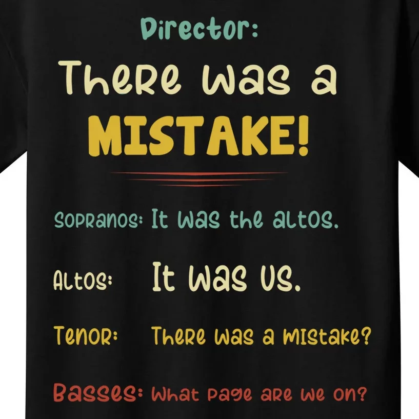 Choir Director Soprano Alto Tenor Bass Kids T-Shirt