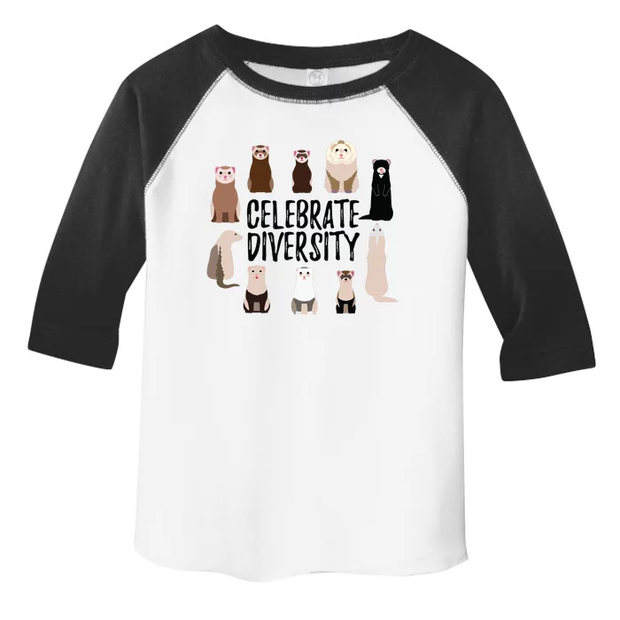 Celebrate Diversity Shirts For Ferret Lovers Cute Ferret Toddler Fine Jersey T-Shirt