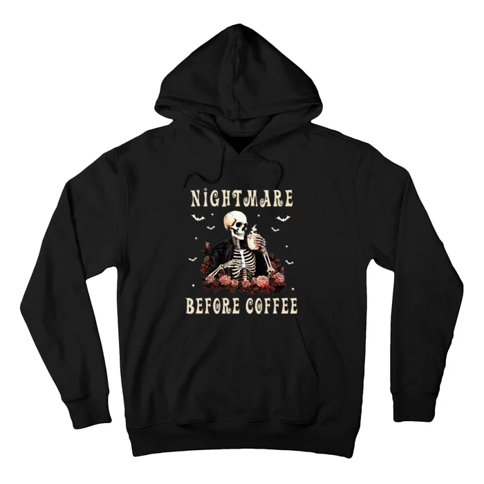 Coffee Drinking Skeleton Mug Halloween Funny Costume Skull Hoodie