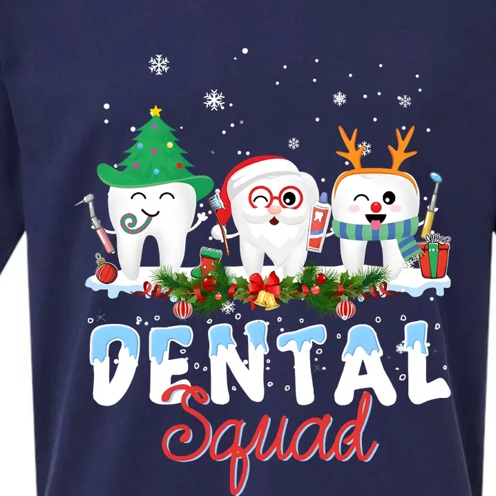 Christmas Dental Squad Cute Reindeer On Teeth Christmas Sueded Cloud Jersey T-Shirt