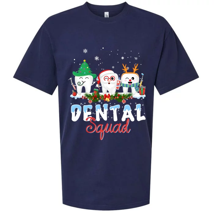 Christmas Dental Squad Cute Reindeer On Teeth Christmas Sueded Cloud Jersey T-Shirt