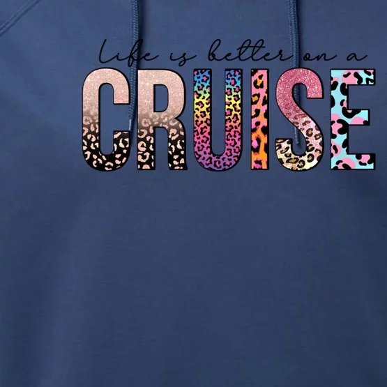 Cruising Diva Ship Vacation Life Is Better On A Cruise Meaningful Gift Performance Fleece Hoodie