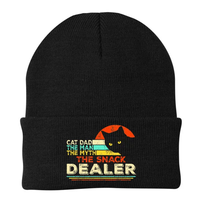 Cat Dad The Man The Myth The Snack Dealer Knit Cap Winter Beanie