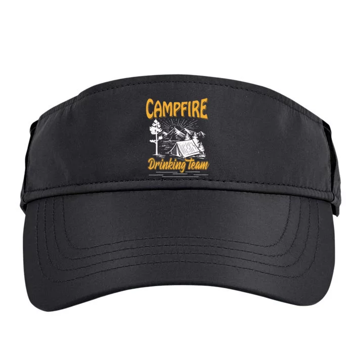 Campfire Drinking Team Camping Lover Scout Camper Adult Drive Performance Visor