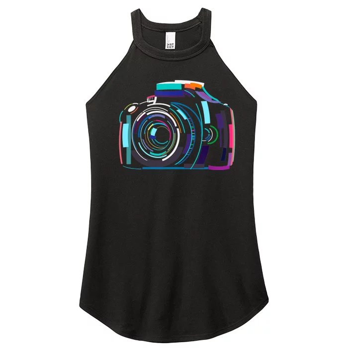 Cameras Don't Take Photos Photographers Do Photography Lover Women’s Perfect Tri Rocker Tank