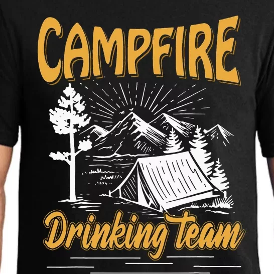 Campfire Drinking Team Camping funny holiday Pajama Set