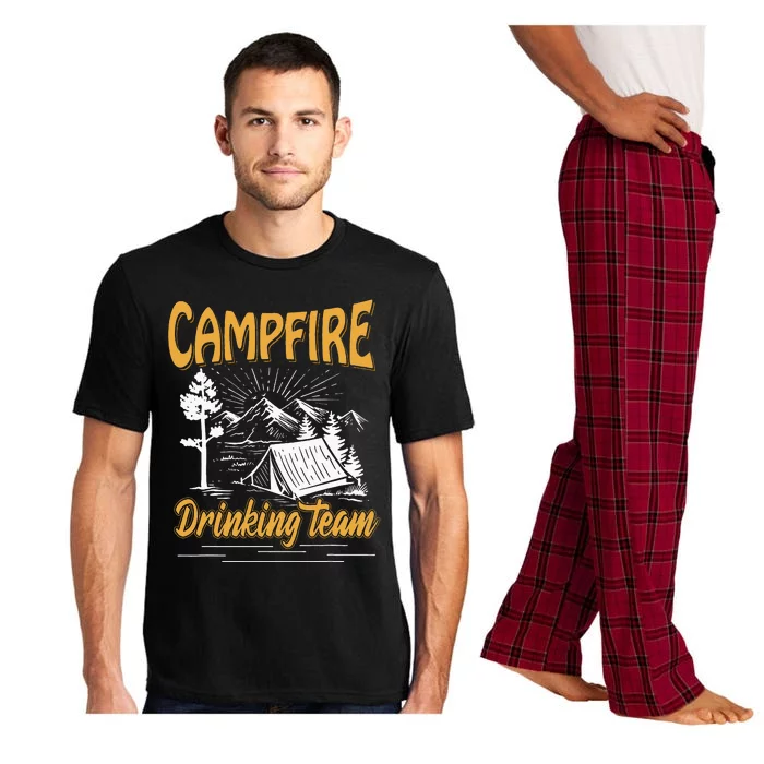 Campfire Drinking Team Camping funny holiday Pajama Set