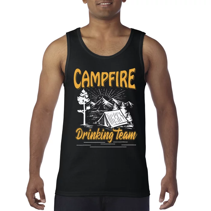 Campfire Drinking Team Camping Lover Scout Camper Tank Top