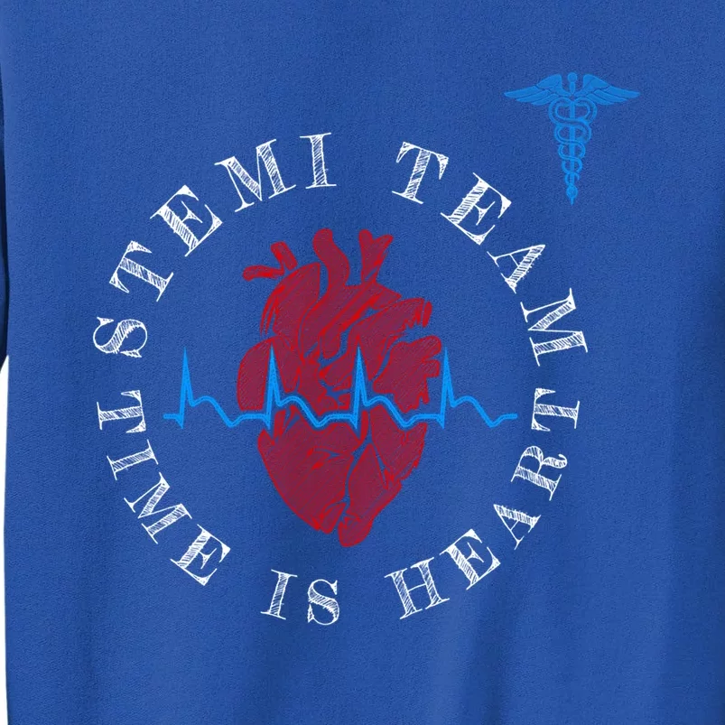 Cardiology Departt Time Is Heart Code Stemi Gift Cath Lab Funny Gift Tall Sweatshirt