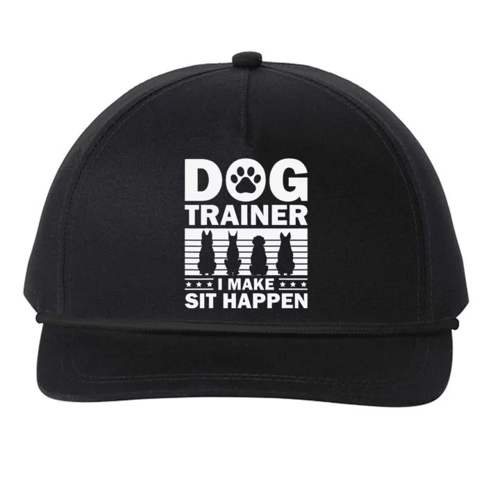 Cool Dog Trainer For Women Dog Training Agility Class Snapback Five-Panel Rope Hat