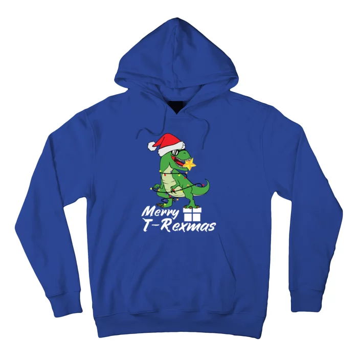 Christmas Dinosaur Tree Rex Merry Trexmas Gift Hoodie