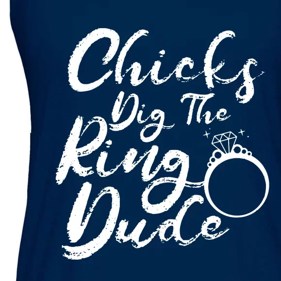 Chicks Dig The Ring Dude Ladies Essential Flowy Tank