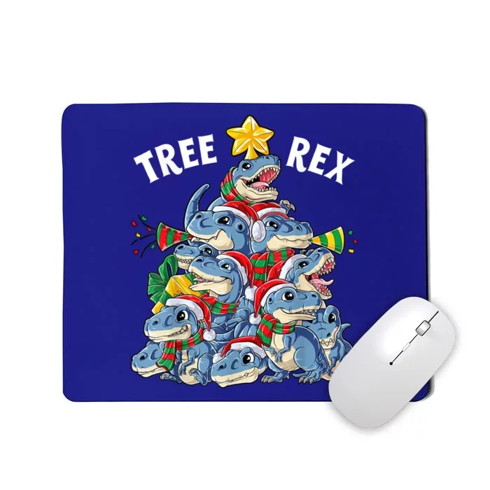 Christmas Dinosaur Tree Rex Pajamas Boys Xmas Santa Hat Gift Mousepad