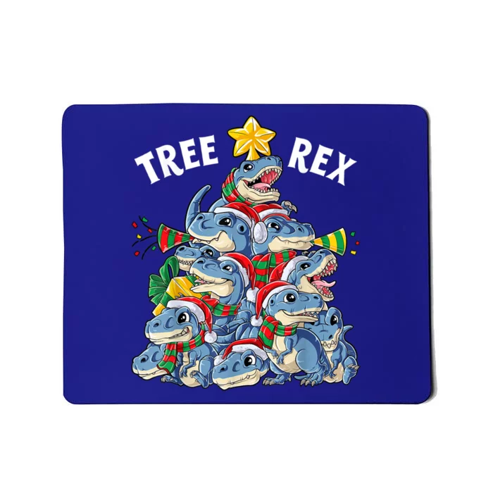 Christmas Dinosaur Tree Rex Pajamas Boys Xmas Santa Hat Gift Mousepad