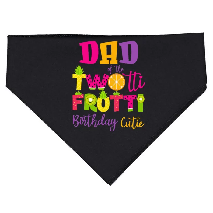 Cute Dad Twotii Frutti Birthday Family 2nd Birthday Girl USA-Made Doggie Bandana