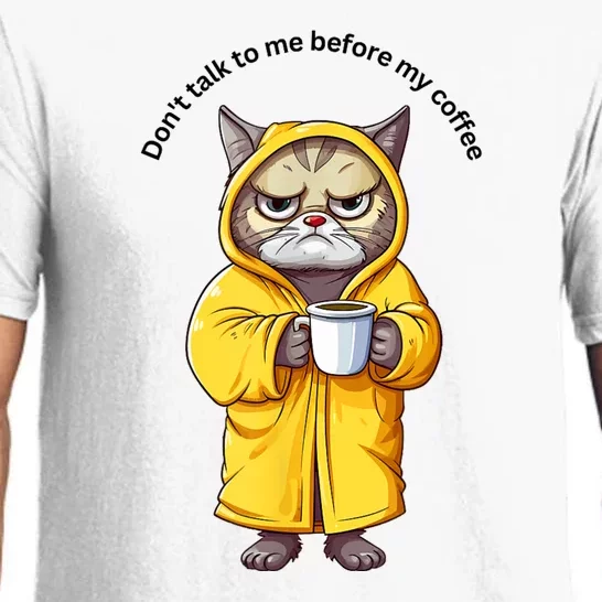 Cat Don’T Talk To Me Before My Coffee Pajama Set