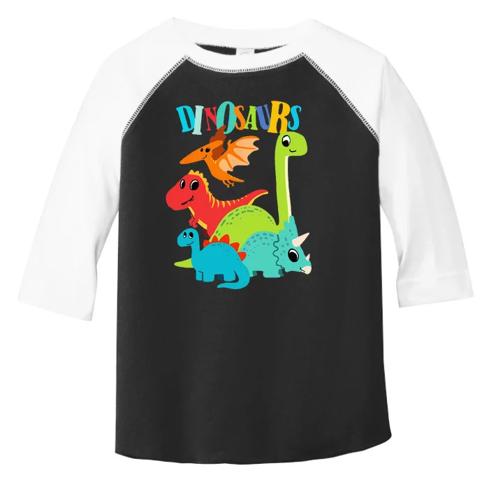 Cute Dinosaurs Types Of Dinosaurs For Kids Dino Lover Toddler Fine Jersey T-Shirt