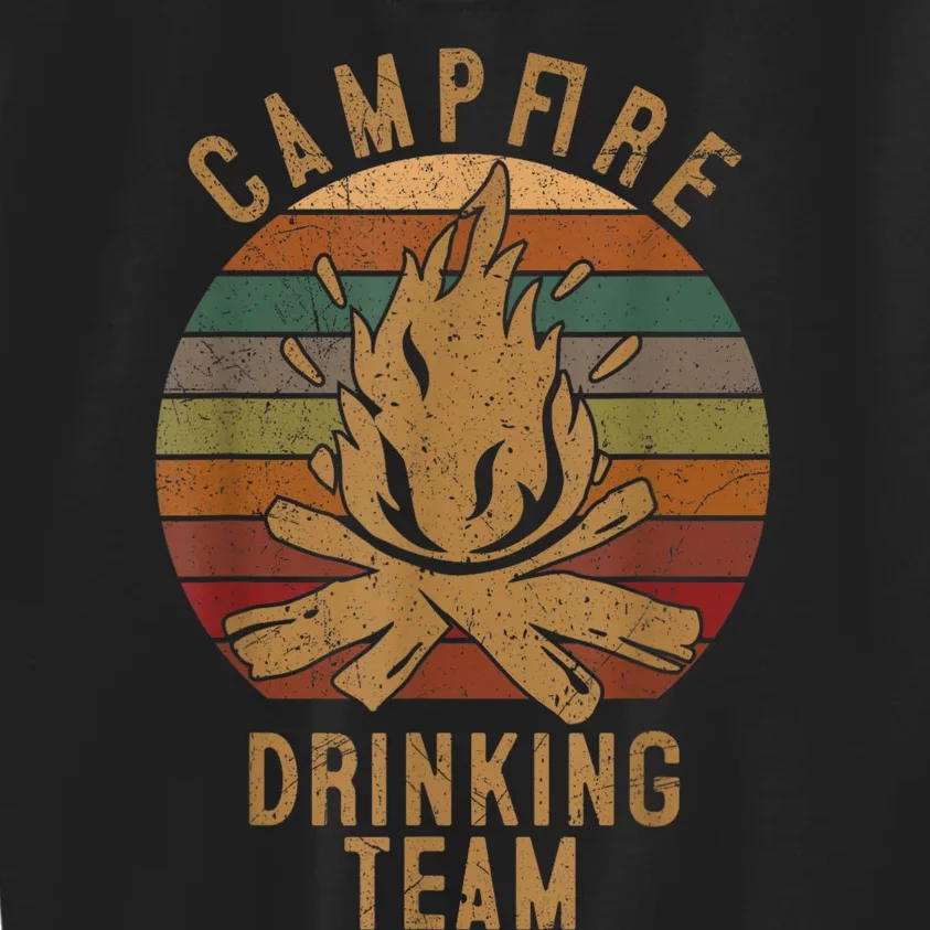 Campfire Drinking Team Camping Lovers Gifts Camper Kids Sweatshirt