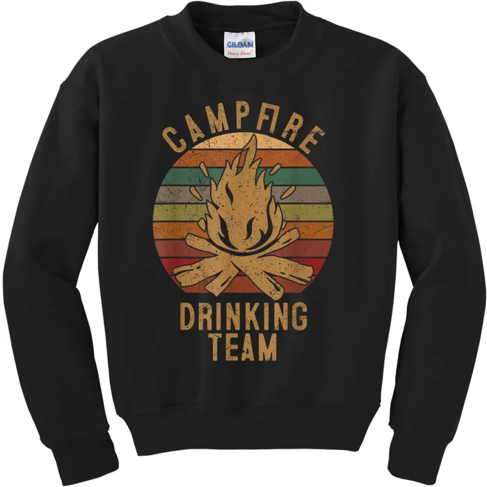 Campfire Drinking Team Camping Lovers Gifts Camper Kids Sweatshirt