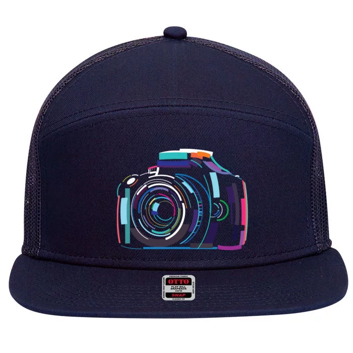 Cameras Dont Take Photos Photographers Do Photography Lover 7 Panel Mesh Trucker Snapback Hat