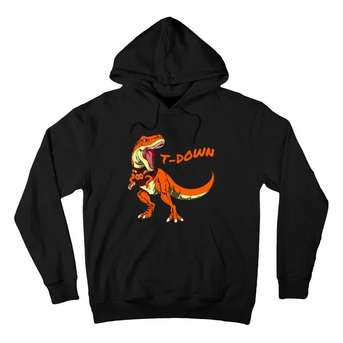 Cleveland Dinosaur Tyrannosaurus Rex Football Touchdown Tall Hoodie