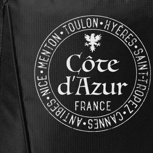 Cote DAzur Towns For French Riviera Mediterranean Travelers City Backpack