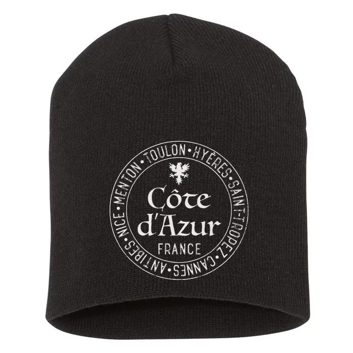 Cote DAzur Towns For French Riviera Mediterranean Travelers Short Acrylic Beanie