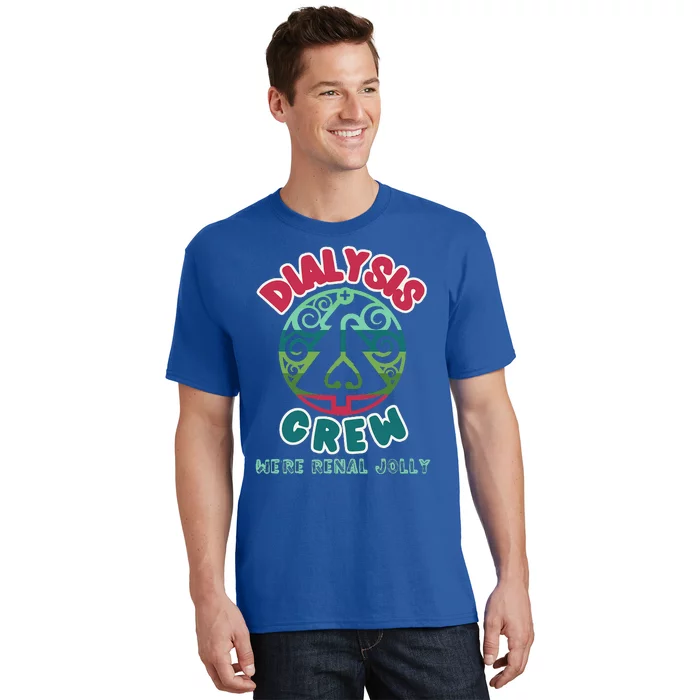 Christmas Dialysis Tech Retroney Nurse Renal Jolly T-Shirt