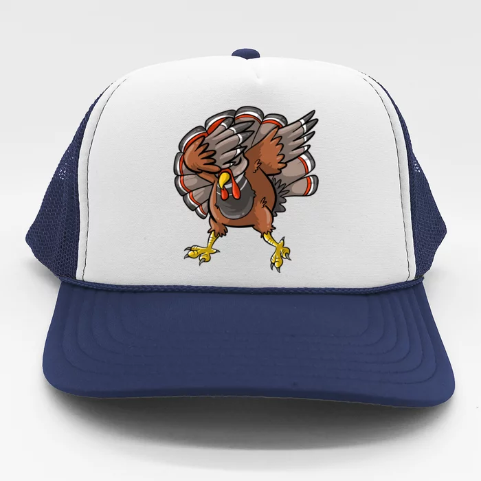 Cool Dabbing Turkey Funny Gobble Thanksgiving Bird Gift Trucker Hat