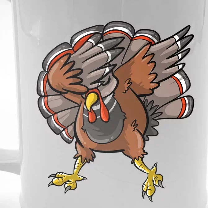 Cool Dabbing Turkey Funny Gobble Thanksgiving Bird Gift Front & Back Beer Stein