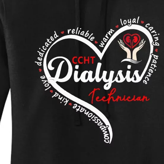 CCHT Dialysis Technician Kidney Hemodialysis Dialysis Tech Women's Pullover Hoodie