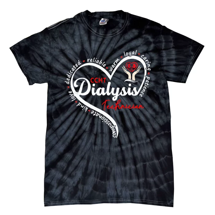 CCHT Dialysis Technician Kidney Hemodialysis Dialysis Tech Tie-Dye T-Shirt