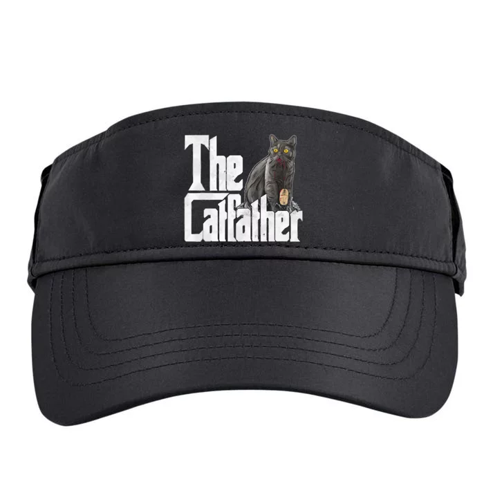 Cat Dad The Catfather Crazy Cat Father Kitty Daddy Adult Drive Performance Visor