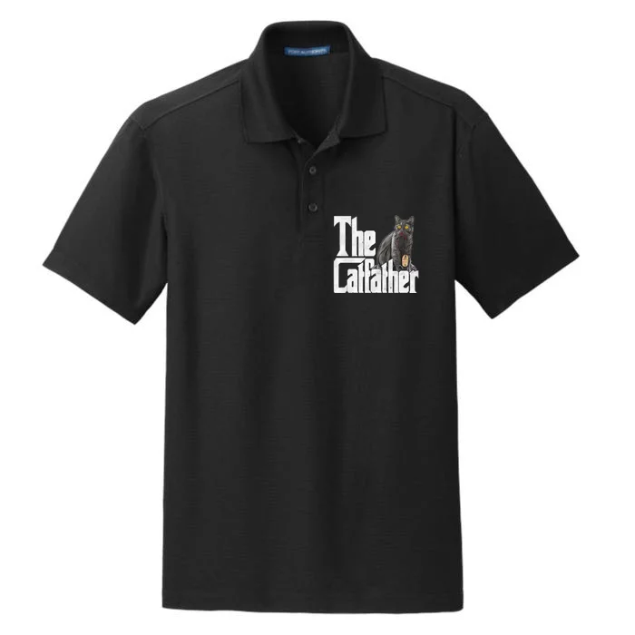 Cat Dad The Catfather Crazy Cat Father Kitty Daddy Dry Zone Grid Performance Polo