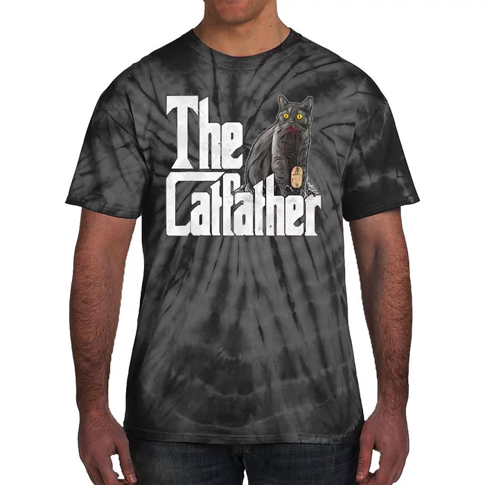 Cat Dad The Catfather Crazy Cat Father Kitty Daddy Tie-Dye T-Shirt