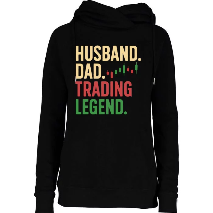 Cool Day Trading For Dad Father Stocks Trader Stock Market Womens Funnel Neck Pullover Hood