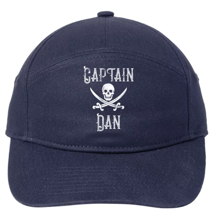 Captain Dan Tee Vintage Personalized Pirate Party Gift 7-Panel Snapback Hat