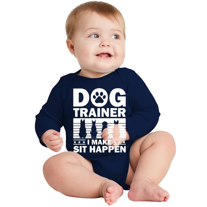 Cool Dog Trainer Dog Training Agility Class Cool Gift Baby Long Sleeve Bodysuit