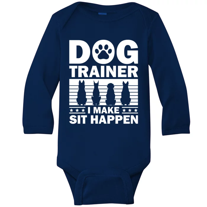 Cool Dog Trainer Dog Training Agility Class Cool Gift Baby Long Sleeve Bodysuit