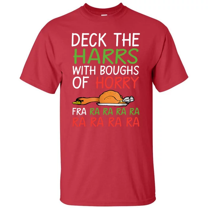 Christmas Deck The Harrs Fra Ra Ra Funny Turkey Tall T-Shirt